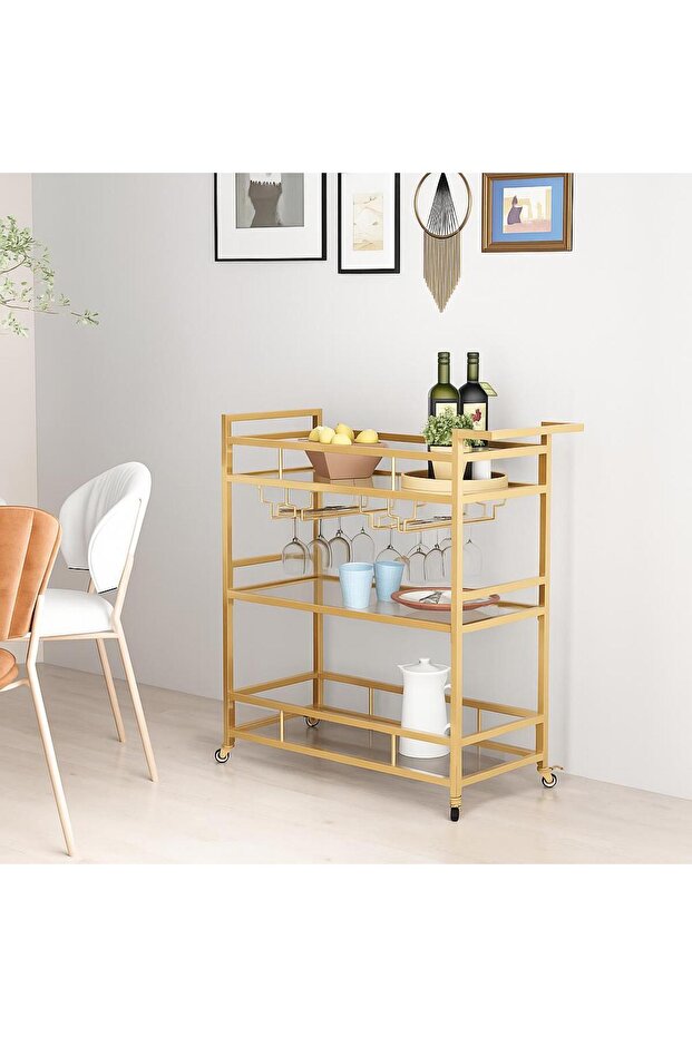 Riga Metal Gold Sunum Arabası, Bar Servis Arabası