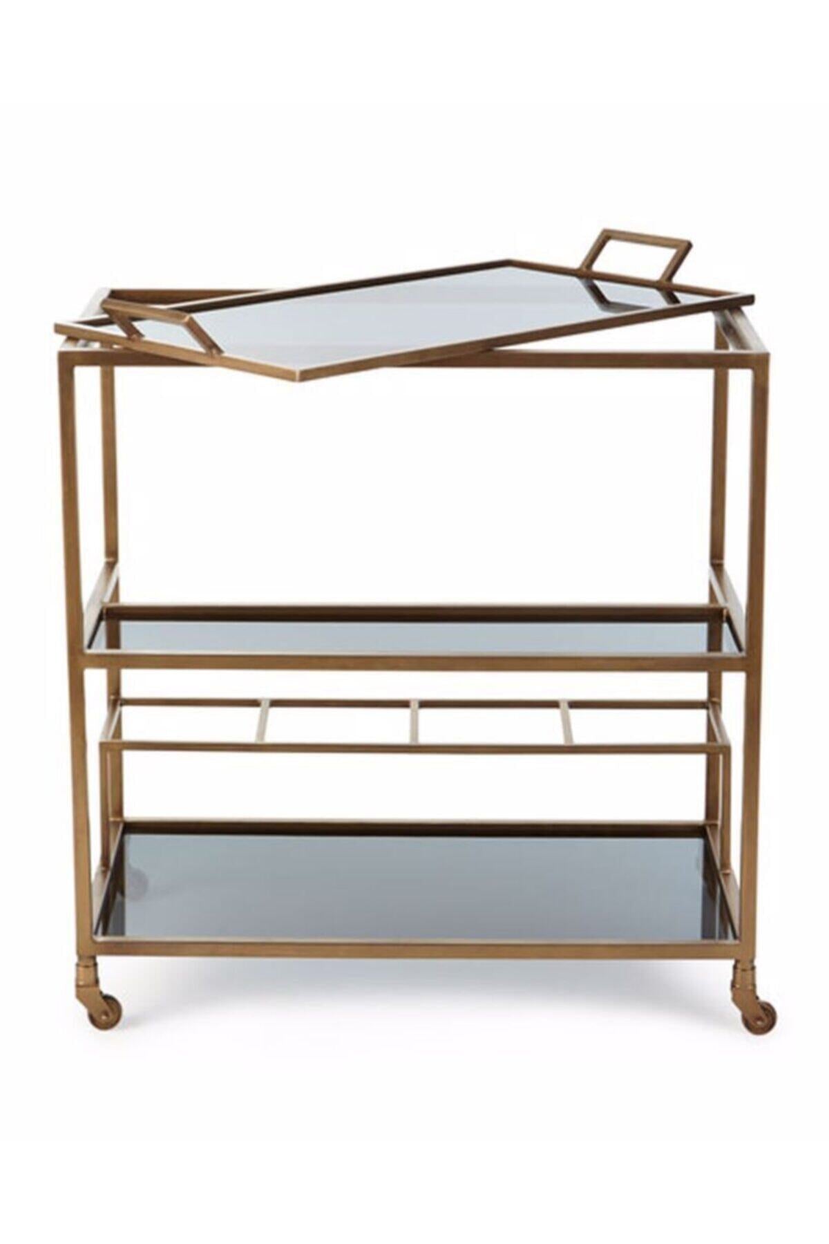 Elegant Tepsili Servis Arabası, Metal Sunum Arabası