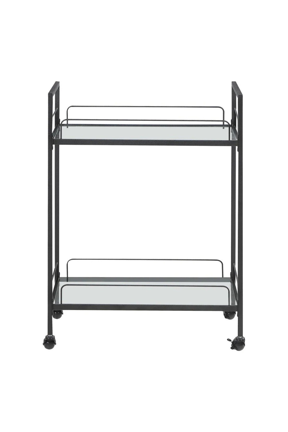 Metal Bar Servis Arabası, Siyah Servis Ve Sunum Arabası