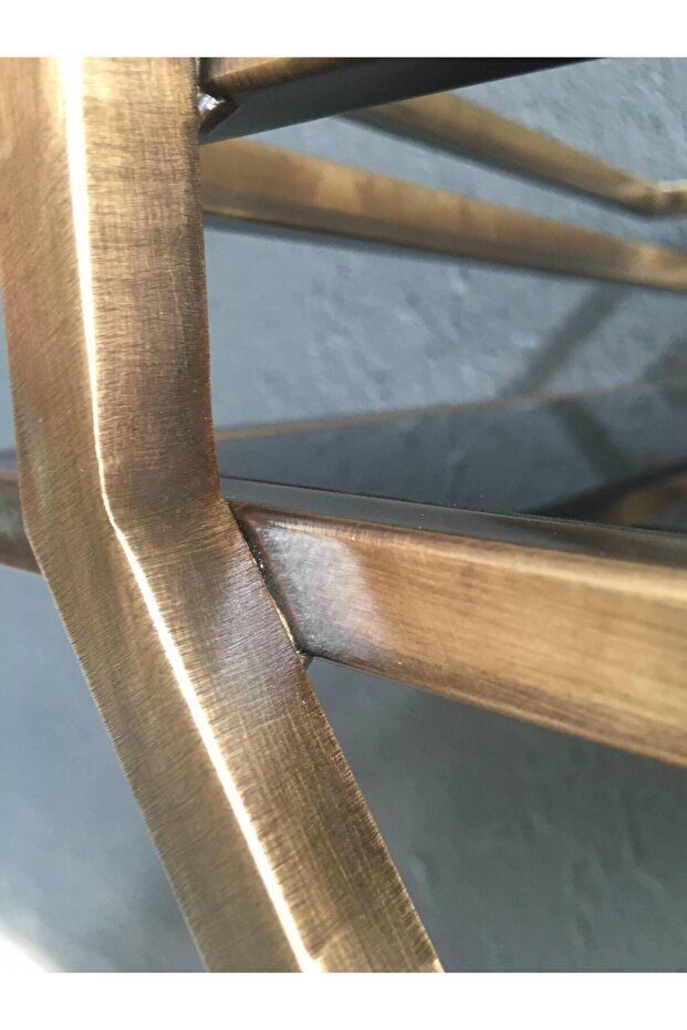 Verona Bar Servis Arabası, Eskitme Gold Kaplama Servis Arabası